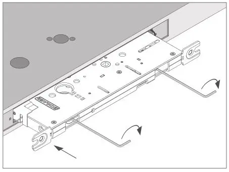 Schlage LM9200 Series Lock Installation - Before the mortise chassis is completely inside the pocket