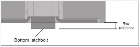 Schlage LM9200 Series Lock Installation - Bottom latchbolt