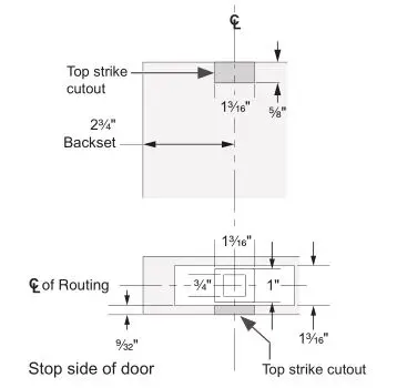 Schlage LM9200 Series Lock Installation - Check top strike cutout
