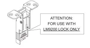 Schlage LM9200 Series Lock Installation - Confirm top latch is marked