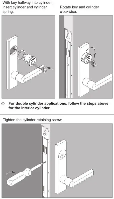 Schlage LM9200 Series Lock Installation - ESCUTCHEON TRIM ONLY