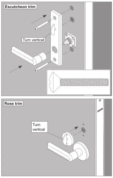Schlage LM9200 Series Lock Installation - Insert the thumbturn
