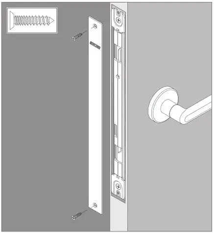 Schlage LM9200 Series Lock Installation - Install armor front plate