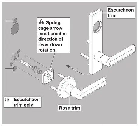 Schlage LM9200 Series Lock Installation - Install the exterior trim