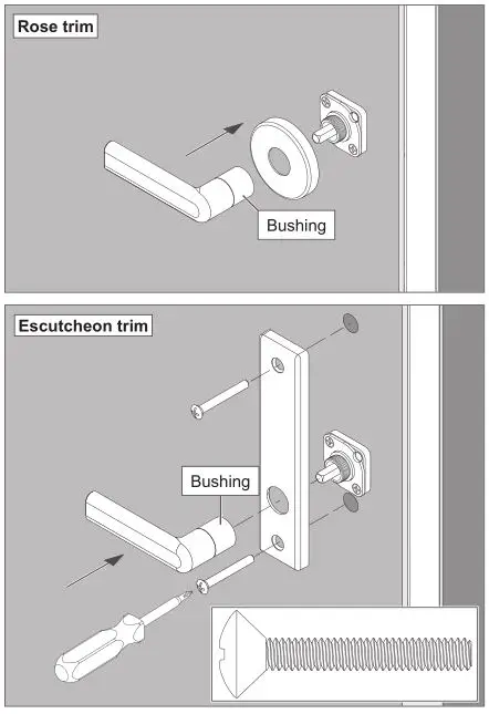 Schlage LM9200 Series Lock Installation - Install the interior lever assembly