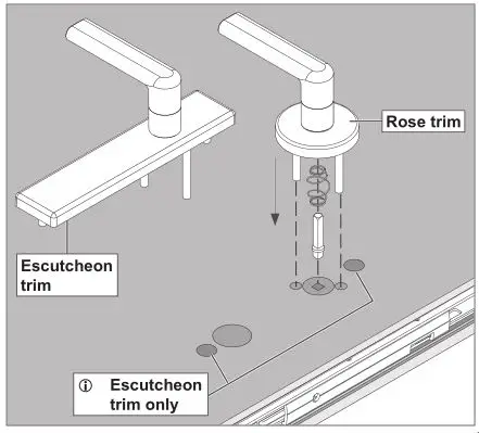 Schlage LM9200 Series Lock Installation - Place the exterior lever assembly
