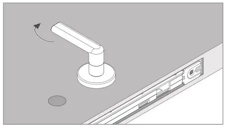 Schlage LM9200 Series Lock Installation - Rotate the exterior lever to release the latch