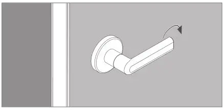 Schlage LM9200 Series Lock Installation - Rotate the lever to release the latch