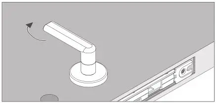 Schlage LM9200 Series Lock Installation - Rotate the lever to release the top latch