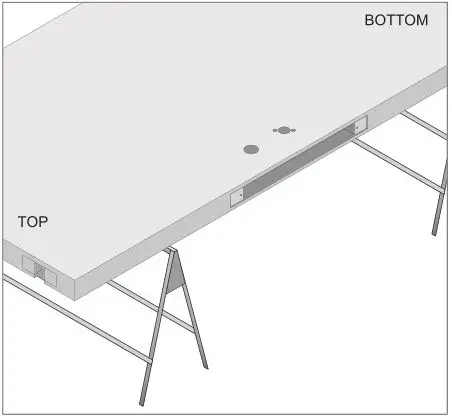 Schlage LM9200 Series Lock Installation - Set the door on sawhorses with the top notch
