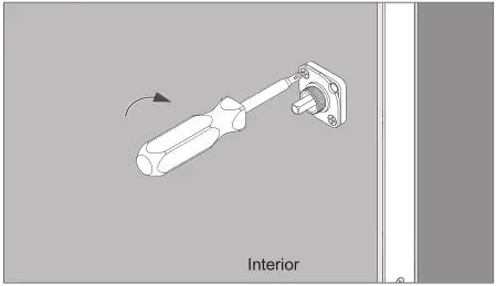 Schlage LM9200 Series Lock Installation - Tighten screws on the interior mounting plate