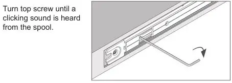Schlage LM9200 Series Lock Installation - Turn top cable adjustment screw clockwise