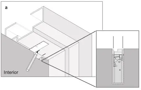 Schlage LM9200 Series Lock Installation - With door nearly closed, use straight edge to transfer