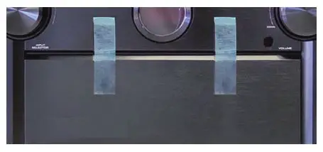 marantz AV8805 HDMI 8K Upgrade - To tape up the door, use the blue tape