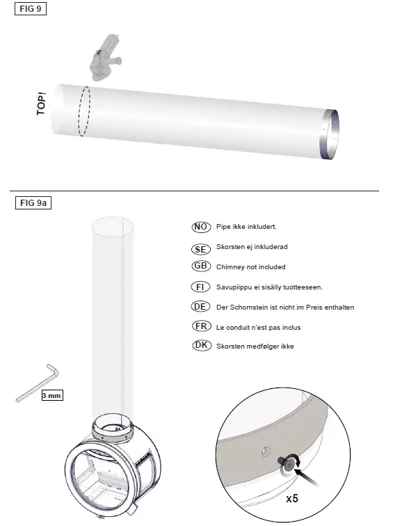 Nordpeis Me Ceiling Stove with DV Kit 17