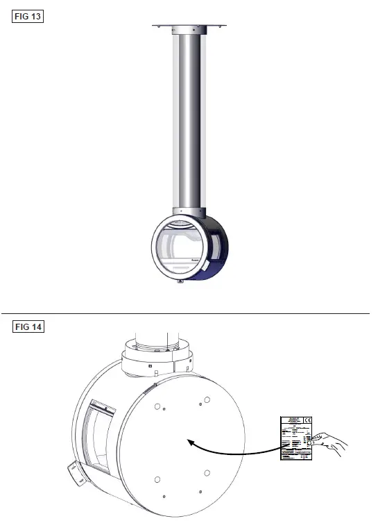 Nordpeis Me Ceiling Stove with DV Kit 22