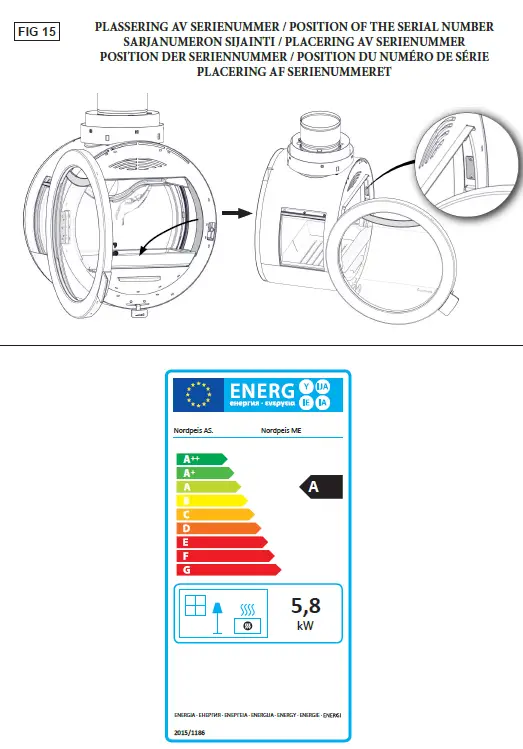 Nordpeis Me Ceiling Stove with DV Kit 23