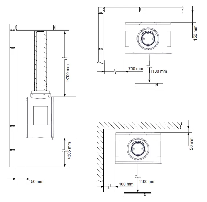 Nordpeis Me Ceiling Stove with DV Kit 4