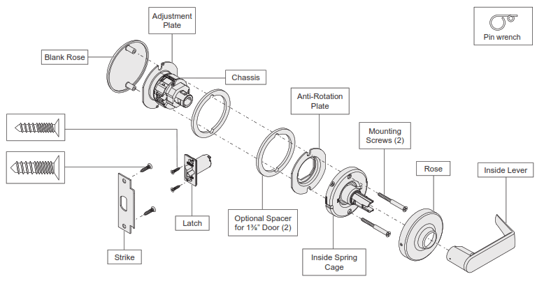 Schlage ND25 Heavy-Duty Exit Lever Lock - 1