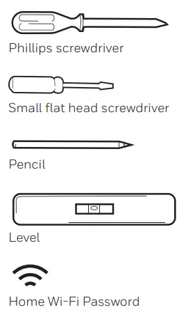 Honeywell Home RCHT9510WFW2001 -tools