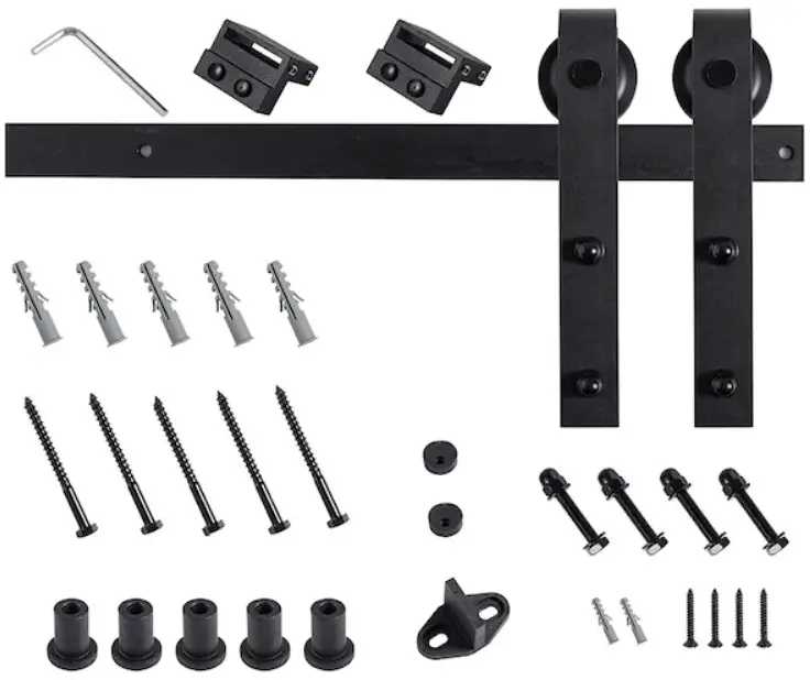 RELIABILT 07-3043 Black Interior I-strap Barn Door Kit