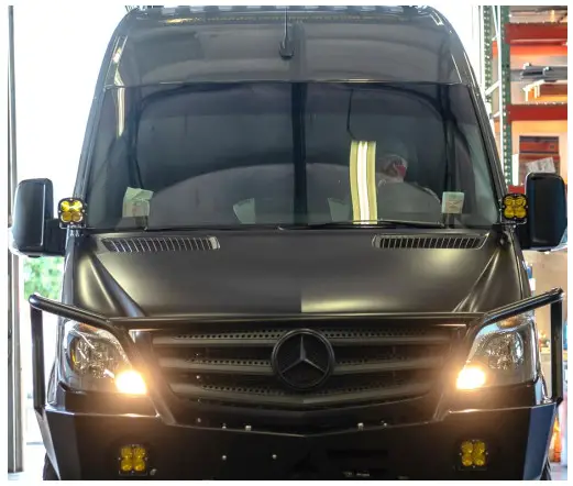 SDHQ 2007 2018 Mercedes Sprinter Van A Pillar Light Mounts - Figure 1