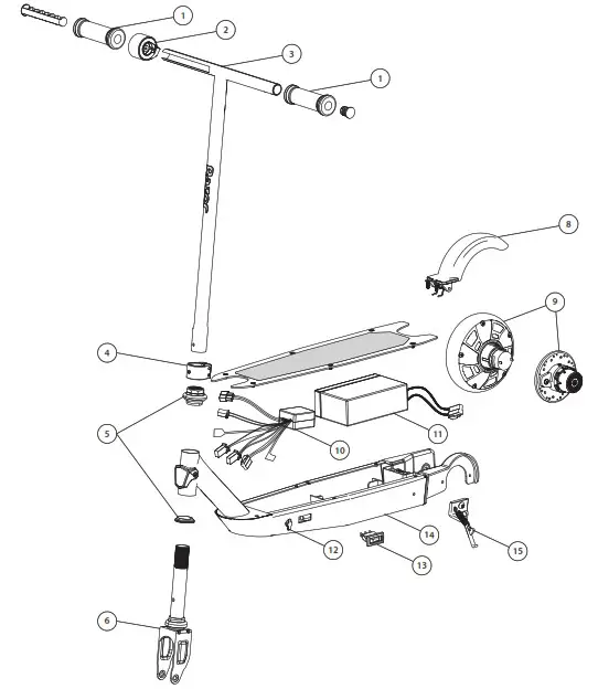 Razor E90 Electric Hub Motor Scooter - ELECTRIC SCOOTER PARTS 1