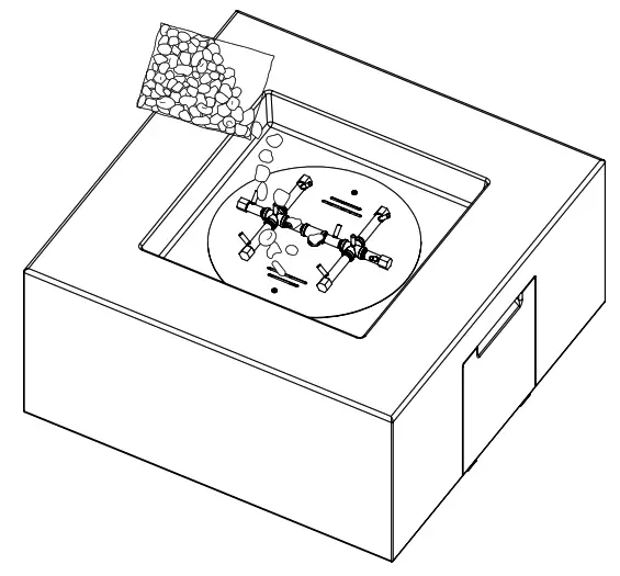 JENSEN CO 141NG Estes Casual Square Fire Table - ASSEMBLY INSTRUCTIONS