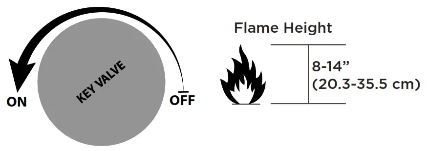 JENSEN CO 141NG Estes Casual Square Fire Table - LIGHTING INSTRUCTIONS