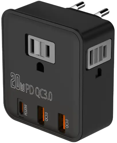 PA-EU-FCB Travel Plug Adapter with Fast Charger