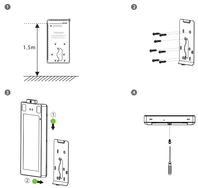 ZKTeco ProFace X [TD] - security screw