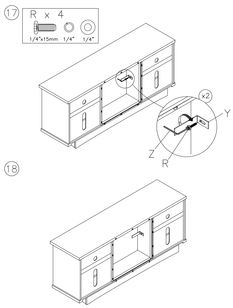 ASHLEY W955 68 Brazburn 66 Inch TV Stand - fig 10