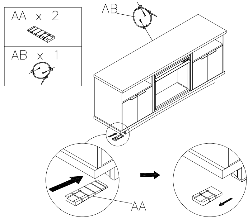 ASHLEY W955 68 Brazburn 66 Inch TV Stand - fig 11