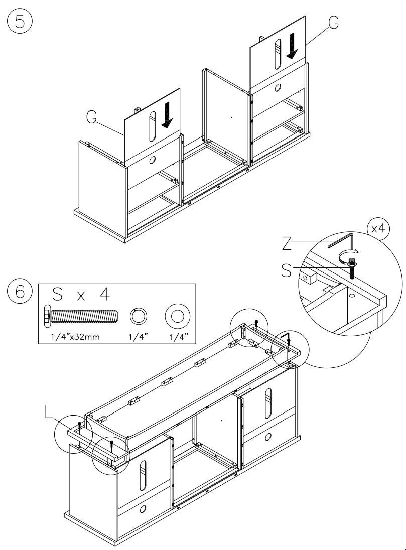 ASHLEY W955 68 Brazburn 66 Inch TV Stand - fig 3