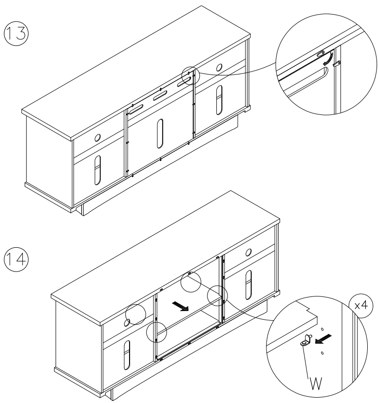 ASHLEY W955 68 Brazburn 66 Inch TV Stand - fig 8