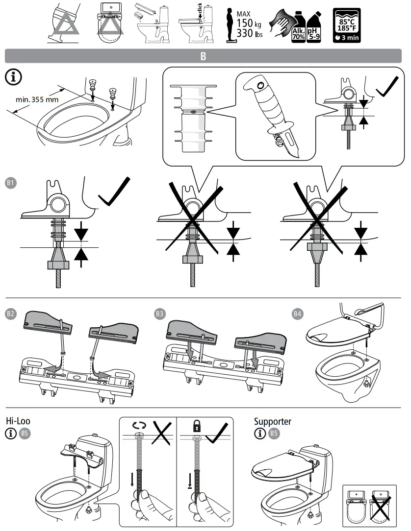 etac Supporter Toilet Armrests - Fig 1
