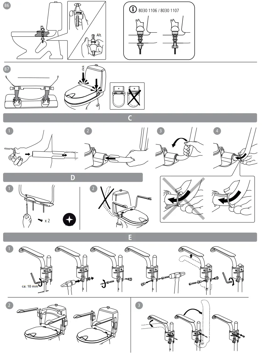 etac Supporter Toilet Armrests - Fig 2