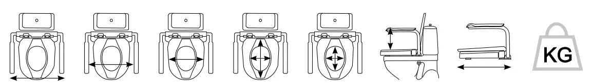 etac Supporter Toilet Armrests - Fig 3