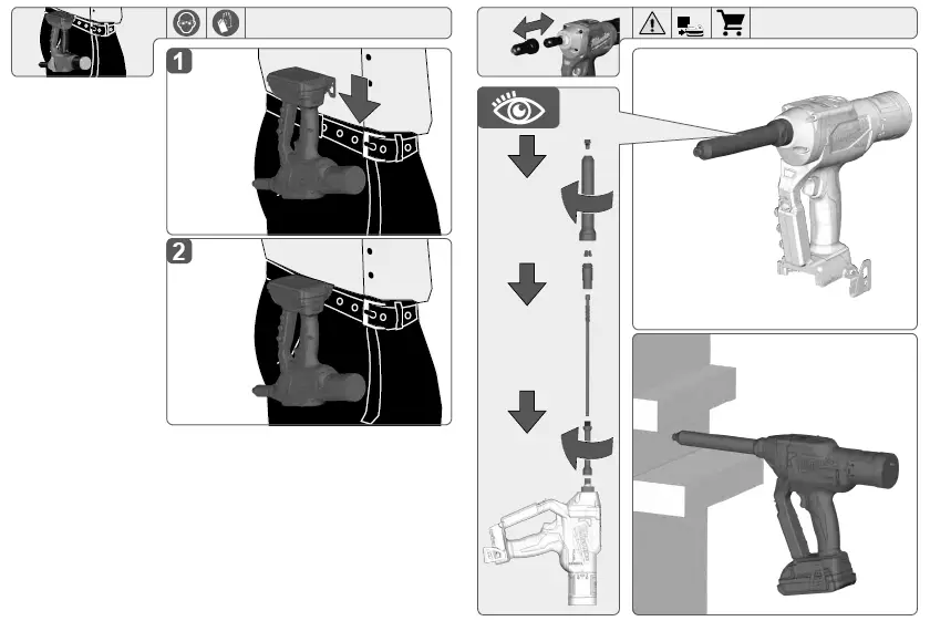 Milwaukee-M18ONEFPRT-18V-2-x -0Ah Li-Ion-RedLithium-Brushless-Cordless-Rivet-Gun-7