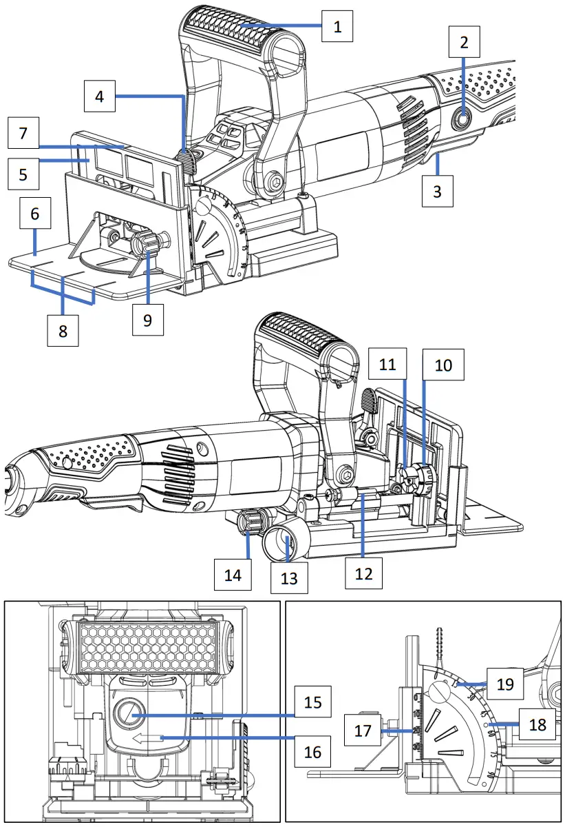 Westfalia 972915 Biscuit Jointer WFF760 - Overview