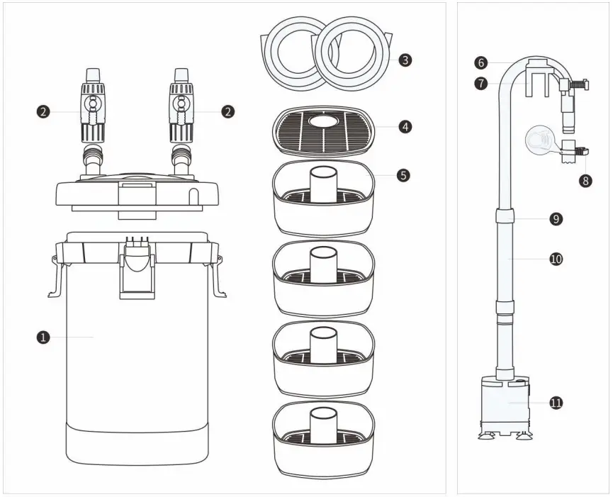 Exploded view and parts list
