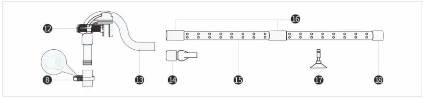 Exploded view and parts list