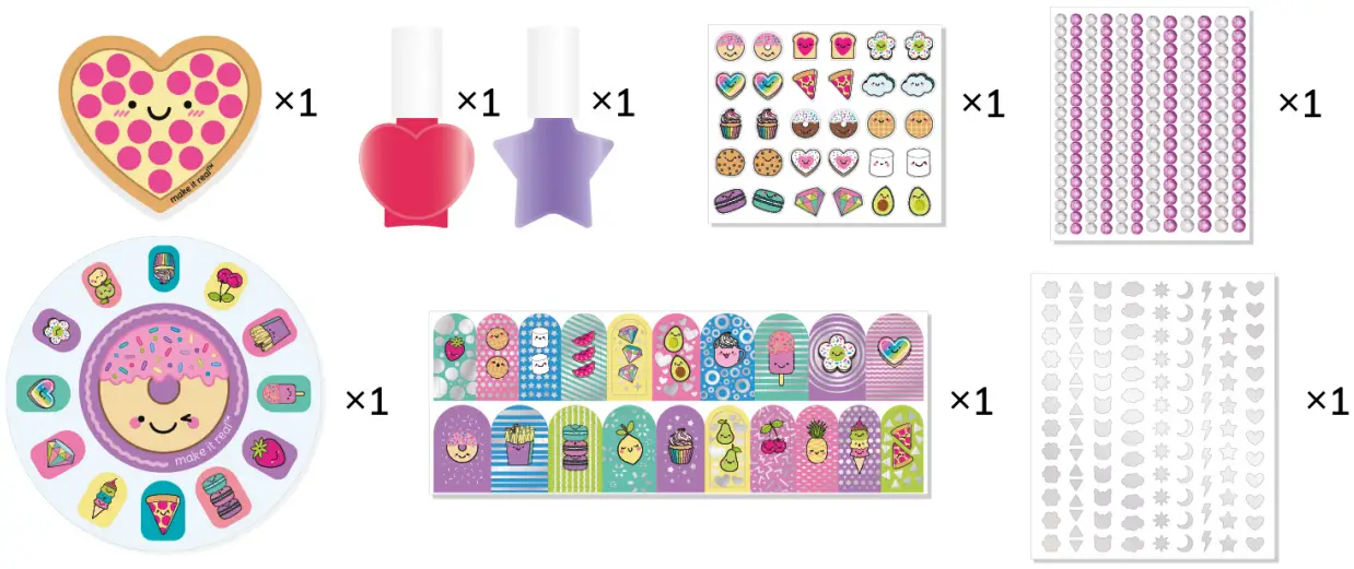 make It real 2306 Glitter Girls Nail Party - Box Inside