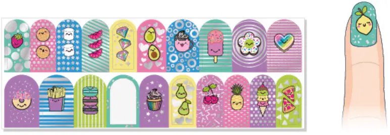 make It real 2306 Glitter Girls Nail Party - Pull a nail sticker from the sheet