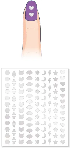 make It real 2306 Glitter Girls Nail Party - Pull a nail sticker