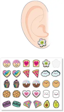 make It real 2306 Glitter Girls Nail Party - Pull an earring