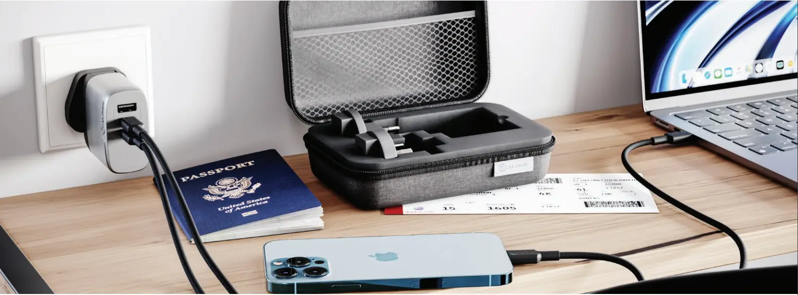 ALOGIC 67W Rapid Power 3 Port Multi Country GaN Charger - fig