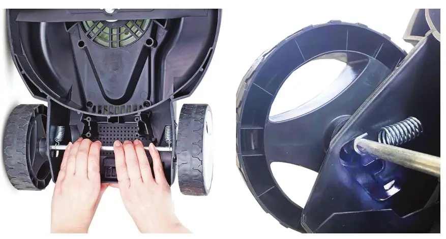 HYUNDAI HYM3200E Electric Corded Lawnmower - Cutting Height Adjustment 2