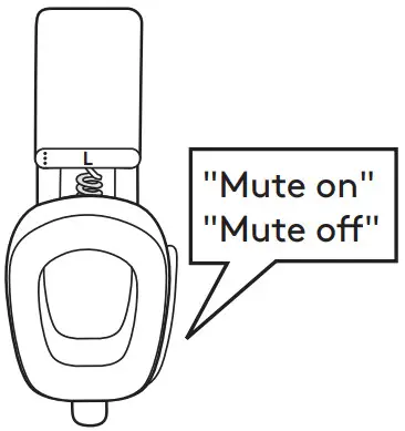 logitech Zone Vibe Wireless Headset - MUTE 3