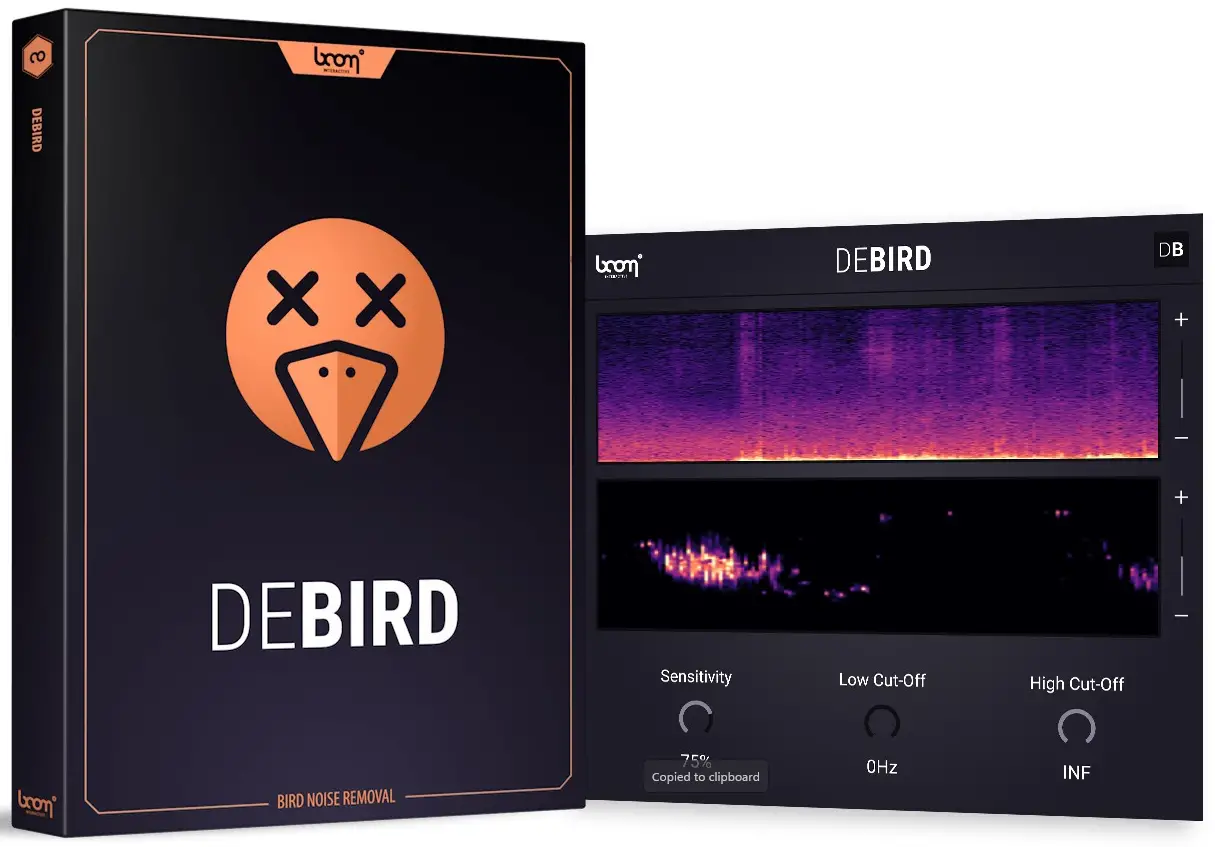 boom LIBRARY DEBIRD Bird Noise Removal Tool